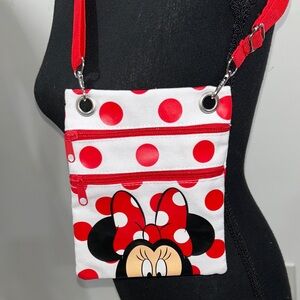 Disney Minnie Mouse Red and White Crossbody Bag